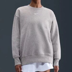 Nike grey fleece oversized sweater/crewneck